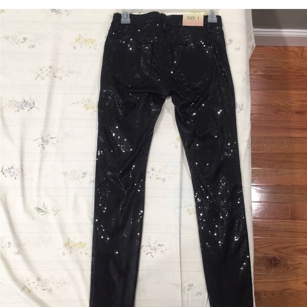 Black Sequined Pants